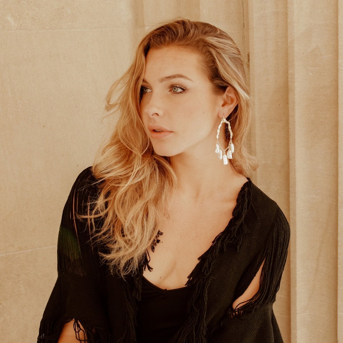 Selene Pearl Earrings Large Earrings by Rahya Jewelry Design – Don't Panic Shoes