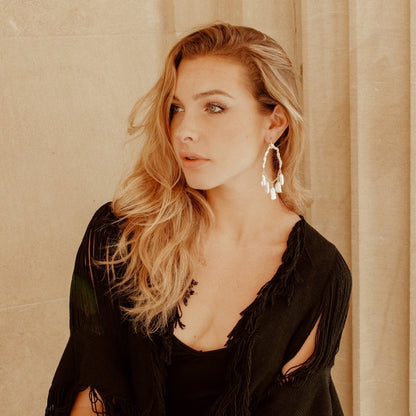 Selene Pearl Earrings Large Earrings by Rahya Jewelry Design – Don't Panic Shoes