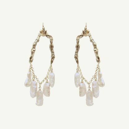Selene Pearl Earrings Large Earrings by Rahya Jewelry Design – Don't Panic Shoes