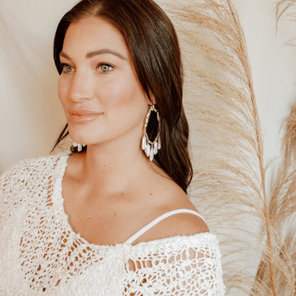 Selene Pearl Earrings Large Earrings by Rahya Jewelry Design – Don't Panic Shoes