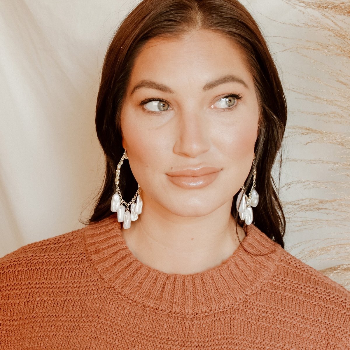 Selene Pearl Earrings Large Earrings by Rahya Jewelry Design – Don't Panic Shoes