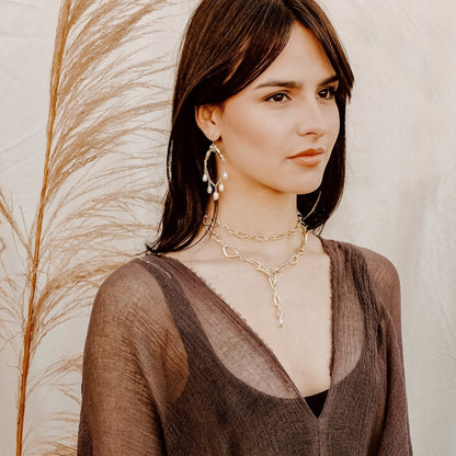 Selene Pearl Earrings Small Earrings by Rahya Jewelry Design – Don't Panic Shoes