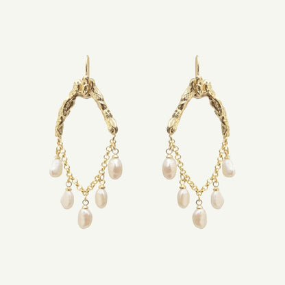 Selene Pearl Earrings Small Earrings by Rahya Jewelry Design – Don't Panic Shoes