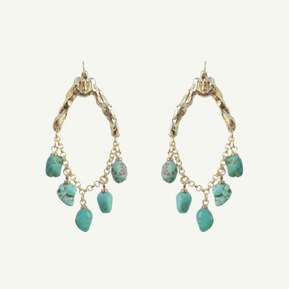 Selene Turquoise Earrings Small Earrings by Rahya Jewelry Design – Don't Panic Shoes