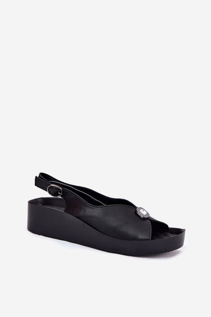 Selvaria Buckled Platform Wedge Sandals by Ukrainian Vibe – Don't Panic Shoes