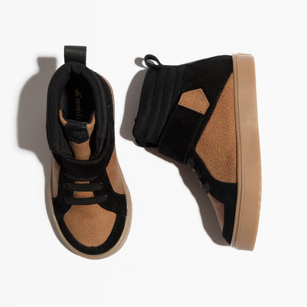 Sepia Brooklyn High Top Sneakers Brooklyn by Freshly Picked – Don't Panic Shoes