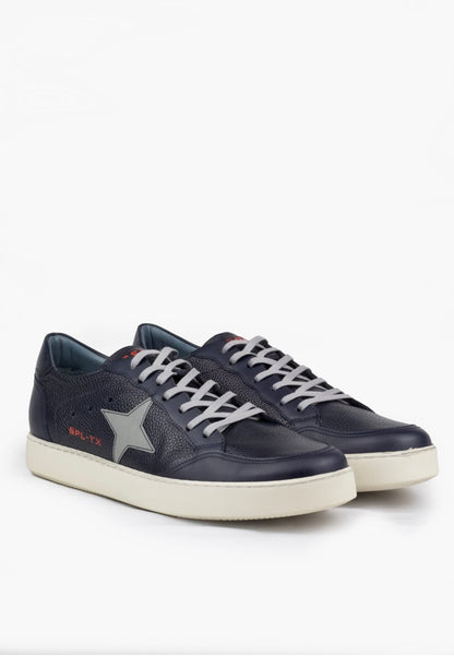 Sepol Estrella Sneakers Handcrafted Calfskin Leather Navy MEN SHOES by Sepol Shoes – Don't Panic Shoes