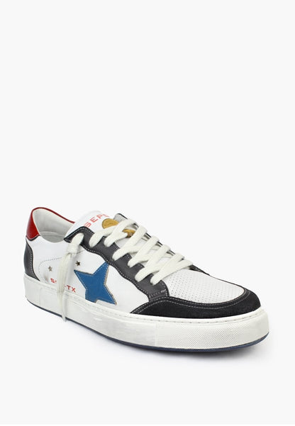 Sepol M Estrella Vintage Low Top Sneaker White Blue MEN SHOES by Sepol Shoes – Don't Panic Shoes