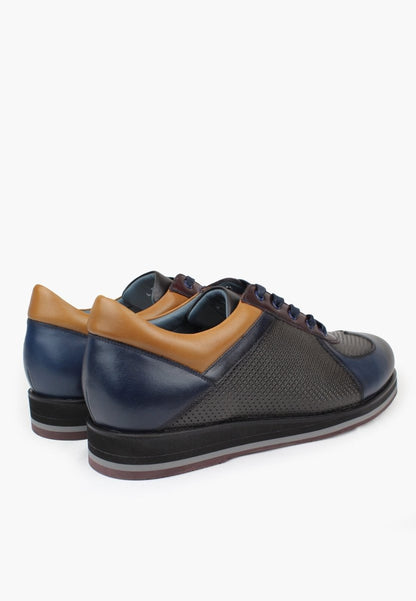 Sepol Melbourne Men’S Navy Grey Casual Sneaker Shoe MEN SHOES by Sepol Shoes – Don't Panic Shoes