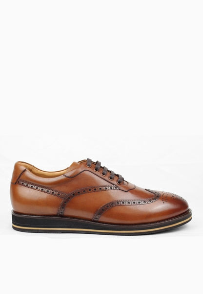 Sepol Oxford Wingtip Sneaker Men’S Leather Cognac Classic MEN SHOES by Sepol Shoes – Don't Panic Shoes