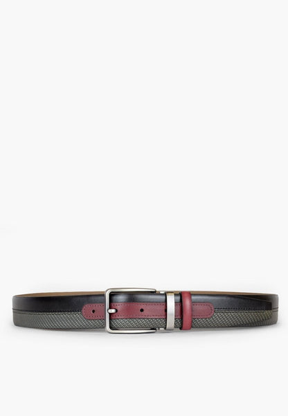 Sepol Princeton Belt Black Grey Modern Textured Panel by Sepol Shoes – Don't Panic Shoes