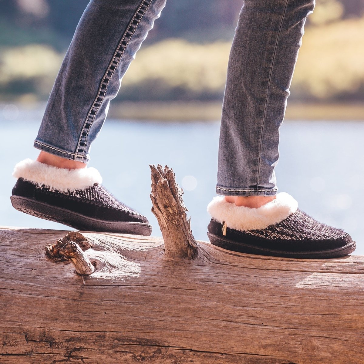 Serene Slipper Women’S Black Suede Memory Foam Insole Staheekum Women's Slippers by Staheekum Women's – Don't Panic Shoes