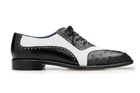 Thumbnail for Buy Sesto Black/White Wing Tip Shoes Men’S Italian Leather - Men from Don’t Panic Shoes | Best Prices & Fast Shipping