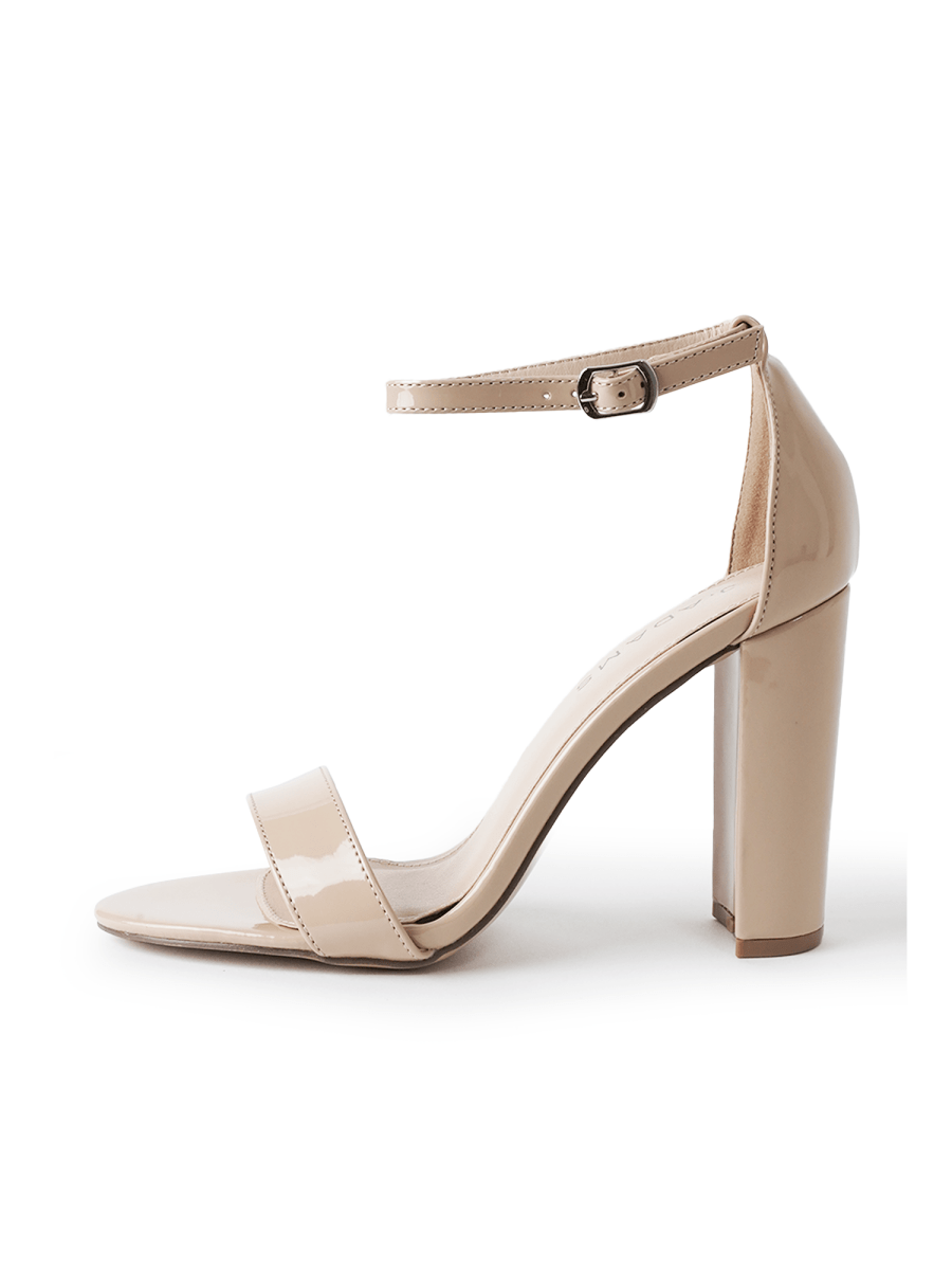 Shirley | Beige Patent Heels by J.Adams – Don't Panic Shoes