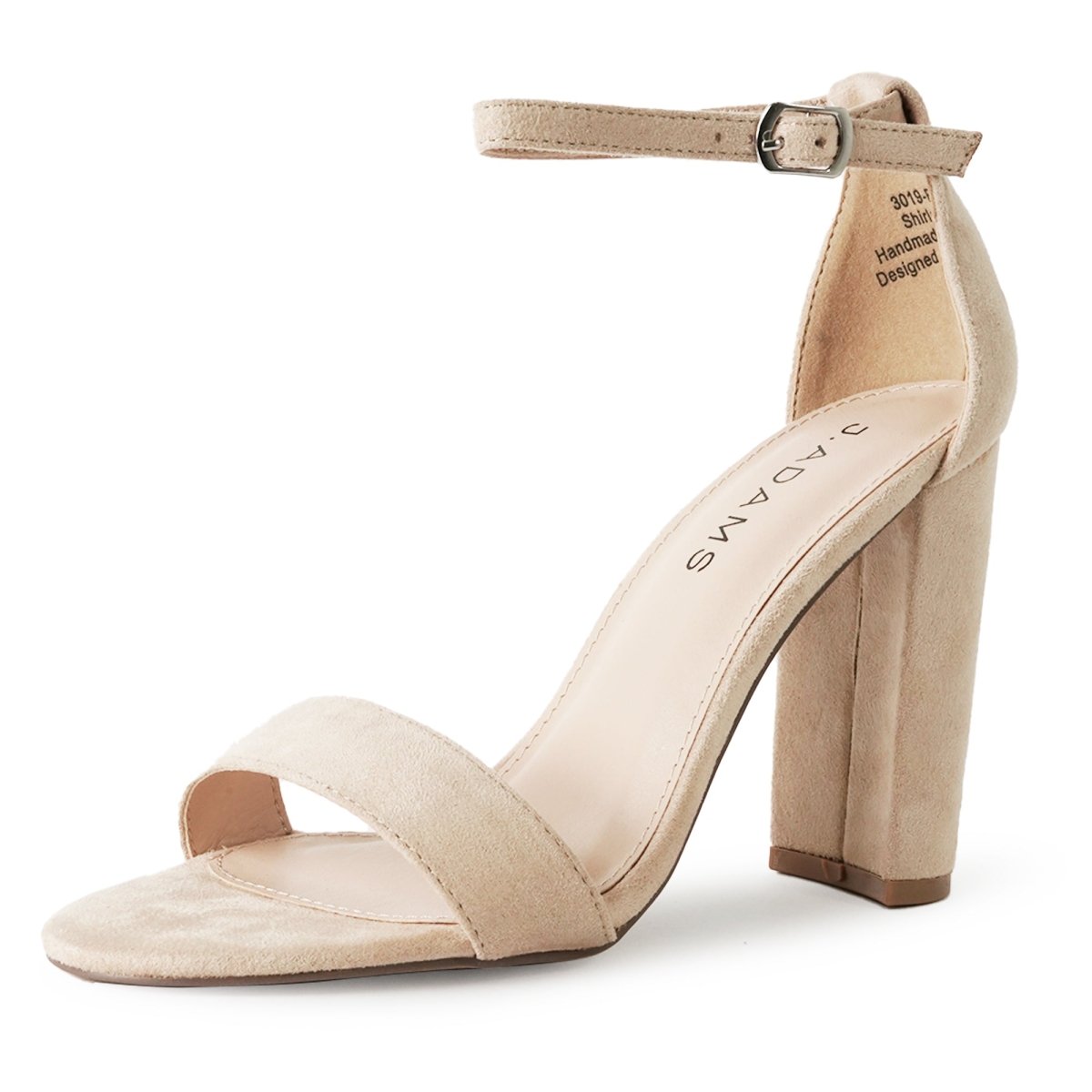 Shirley | Beige Suede Heels by J.Adams – Don't Panic Shoes