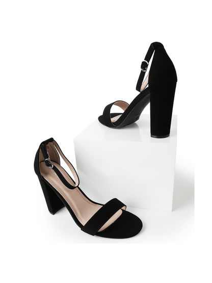 Shirley | Black Nubuck Heels by J.Adams – Don't Panic Shoes