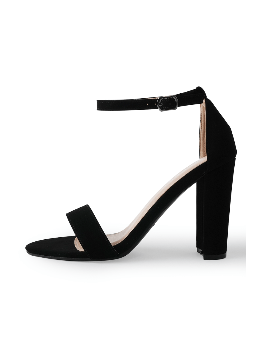 Shirley | Black Nubuck Heels by J.Adams – Don't Panic Shoes