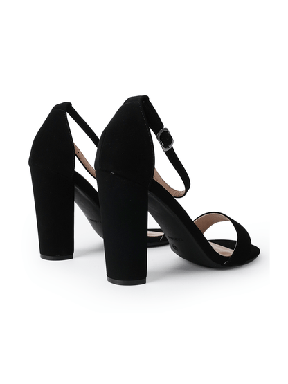 Shirley | Black Nubuck Heels by J.Adams – Don't Panic Shoes
