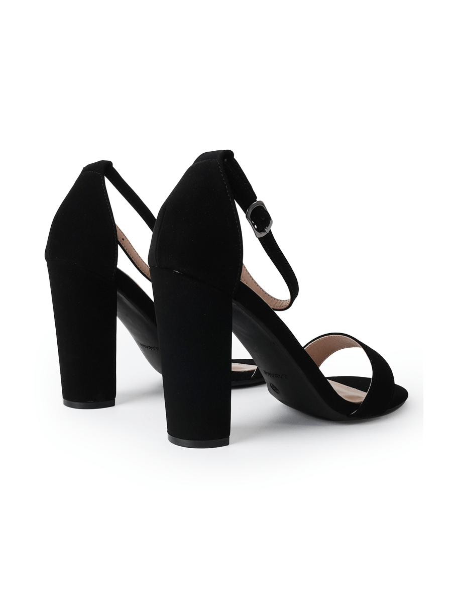 Shirley | Black Nubuck Heels by J.Adams – Don't Panic Shoes