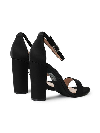 Shirley | Black Satin Heels by J.Adams – Don't Panic Shoes