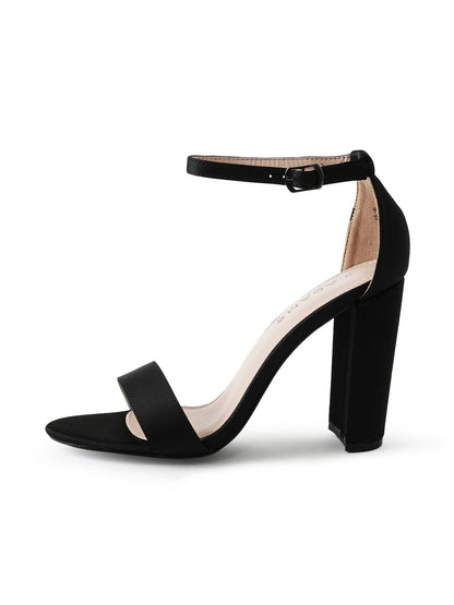Shirley | Black Satin Heels by J.Adams – Don't Panic Shoes