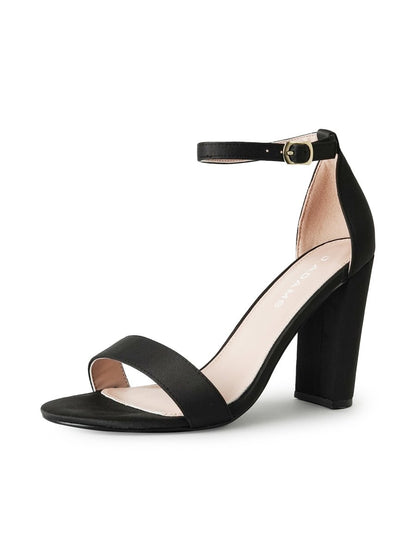 Shirley | Black Satin Heels by J.Adams – Don't Panic Shoes