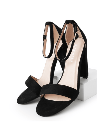 Shirley | Black Suede Heels by J.Adams – Don't Panic Shoes