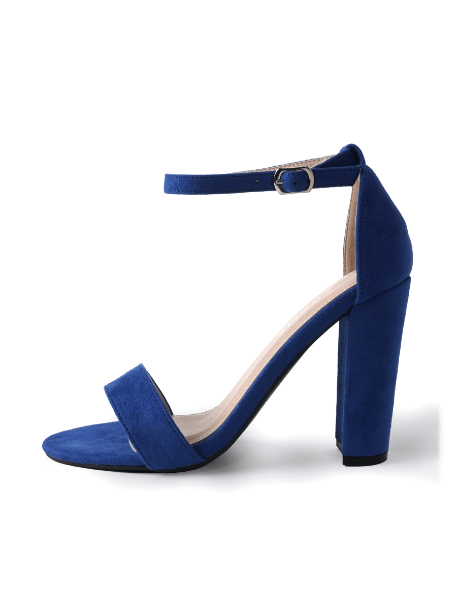 Shirley | Blue Suede Heels by J.Adams – Don't Panic Shoes