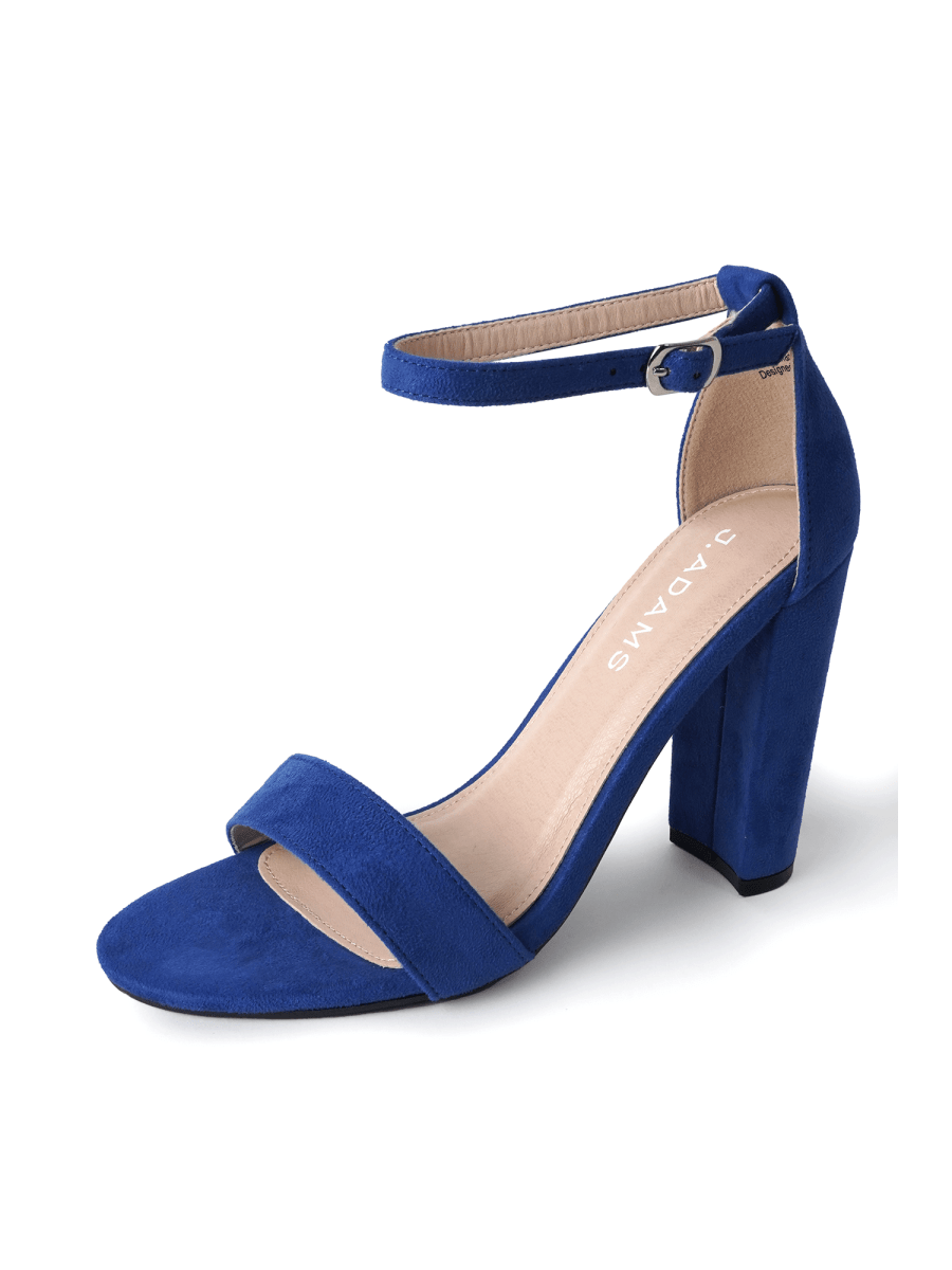 Shirley | Blue Suede Heels by J.Adams – Don't Panic Shoes