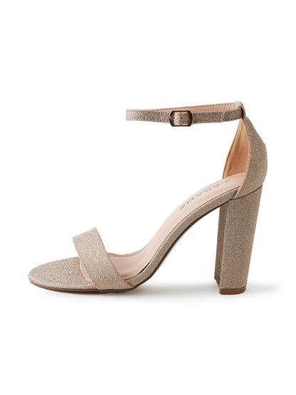 Shirley | Gold Fine Glitter Heels by J.Adams – Don't Panic Shoes