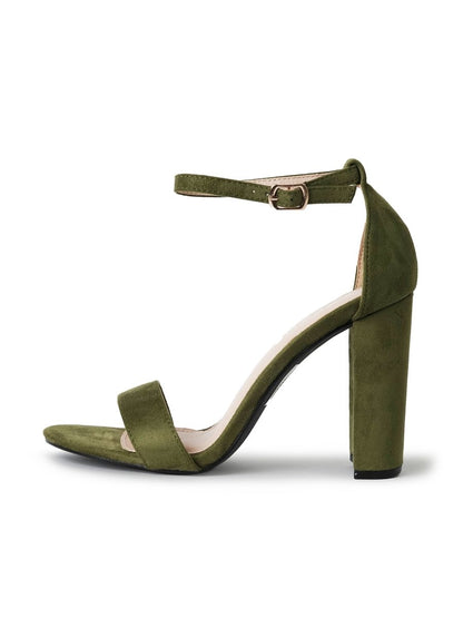 Shirley | Olive Suede Heels by J.Adams – Don't Panic Shoes