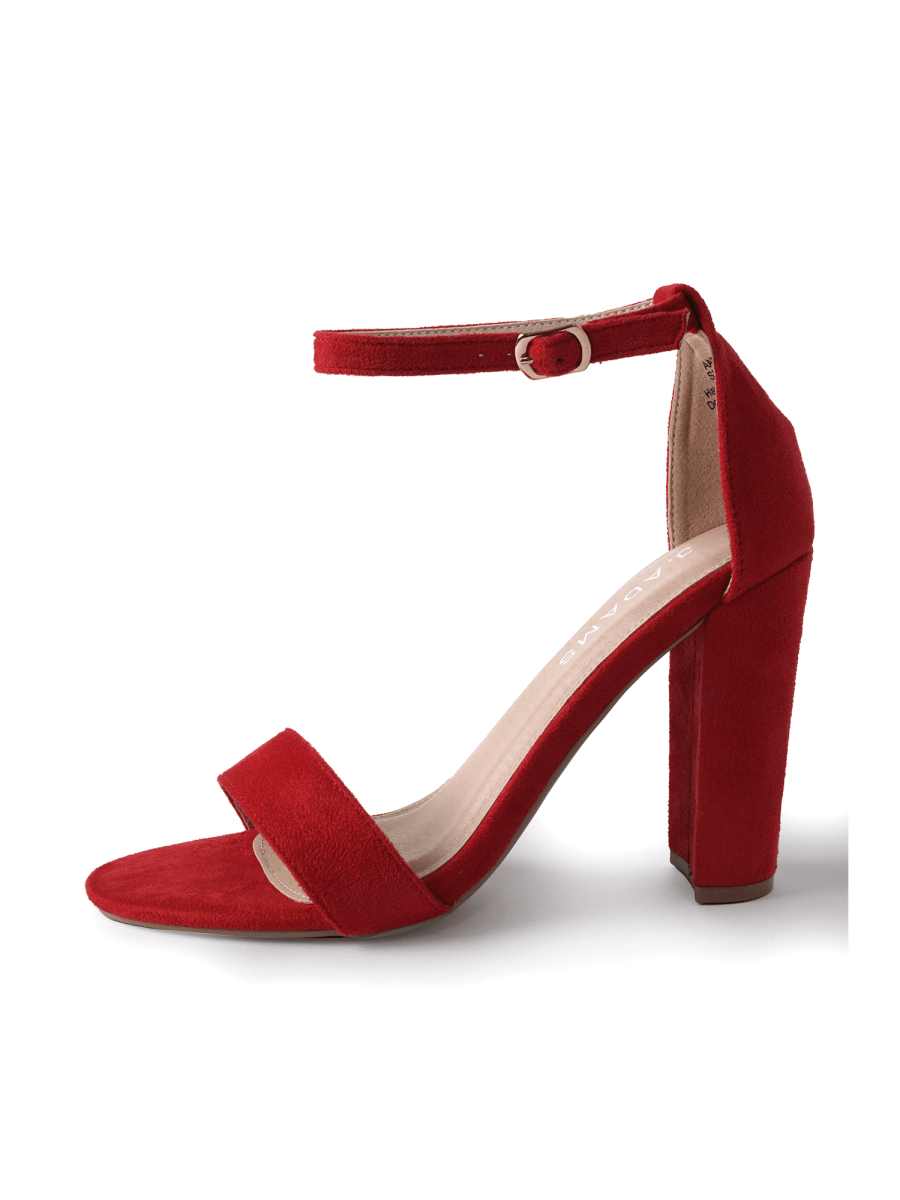 Shirley | Red Suede Heels by J.Adams – Don't Panic Shoes