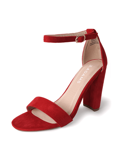 Shirley | Red Suede Heels by J.Adams – Don't Panic Shoes