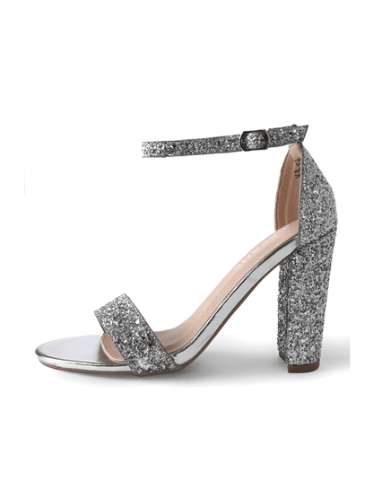 Shirley | Silver Glitter Heels by J.Adams – Don't Panic Shoes