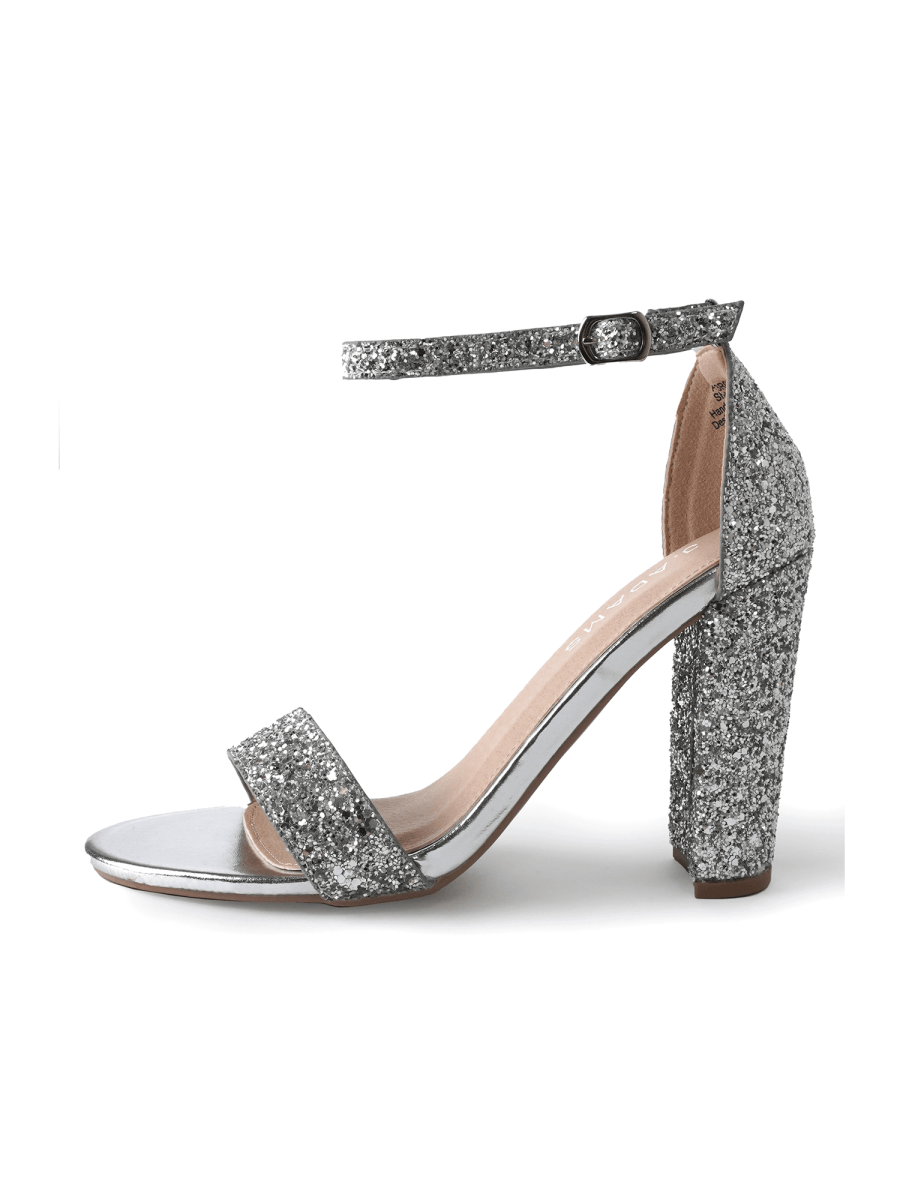 Shirley | Silver Glitter Heels by J.Adams – Don't Panic Shoes