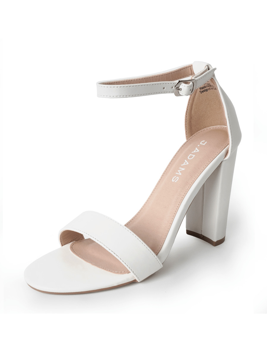 Shirley | White Heels by J.Adams – Don't Panic Shoes