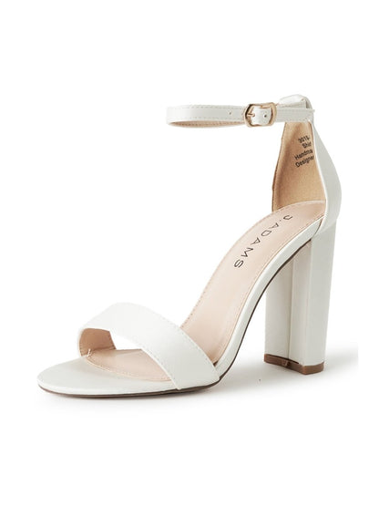 Shirley | White Satin Heels by J.Adams – Don't Panic Shoes
