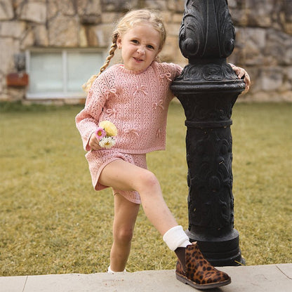 Simona Animal Print Zipper Sneaker With Rubber Sole fashion by Childrenchic – Don't Panic Shoes