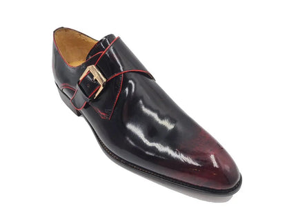 Single Monk Slip On Soft Calf Patent Leather Ks479 - 15p Shoes by Carrucci Shoes – Don't Panic Shoes