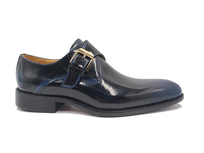 Single Monk Slip On Soft Calf Patent Leather Ks479 - 15p Shoes by Carrucci Shoes – Don't Panic Shoes