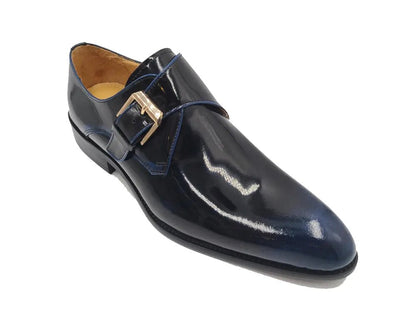 Single Monk Slip On Soft Calf Patent Leather Ks479 - 15p Shoes by Carrucci Shoes – Don't Panic Shoes