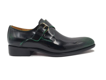 Single Monk Slip On Soft Calf Patent Leather Ks479 - 15p Shoes by Carrucci Shoes – Don't Panic Shoes