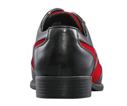 Sio Brighton Men's Red And Black Leather Professional Oxford Shoes Oxfords by Sio – Don't Panic Shoes