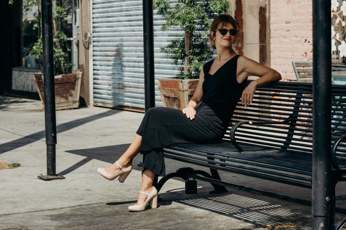 Skippy | Beige Patent Heels by J.Adams – Don't Panic Shoes