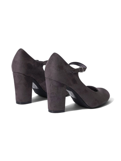 Skippy | Charcoal Suede Heels by J.Adams – Don't Panic Shoes