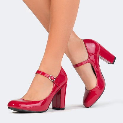 Skippy | Red Patent Heels by J.Adams – Don't Panic Shoes
