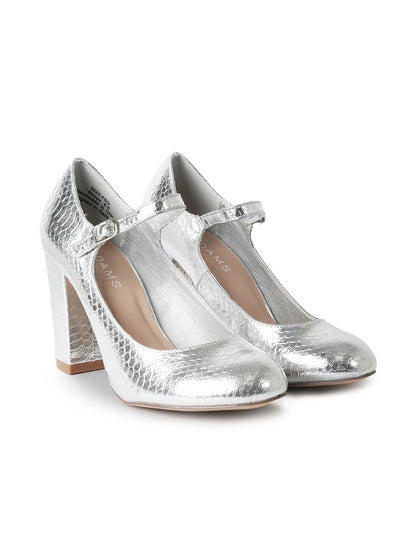 Skippy | Silver Snake Heels by J.Adams – Don't Panic Shoes