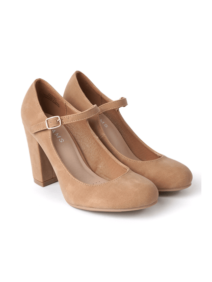 Skippy | Tan Nubuck Heels by J.Adams – Don't Panic Shoes
