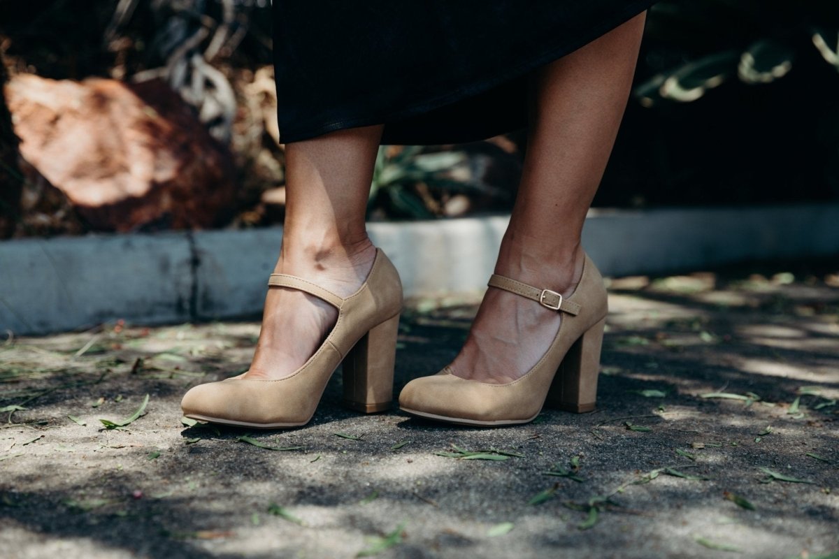 Skippy | Tan Nubuck Heels by J.Adams – Don't Panic Shoes