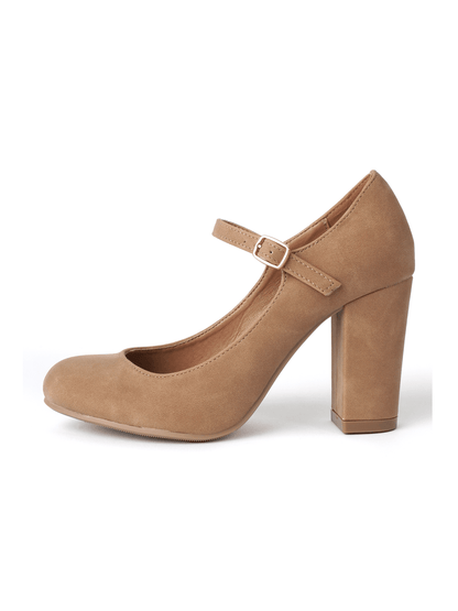 Skippy | Tan Nubuck Heels by J.Adams – Don't Panic Shoes